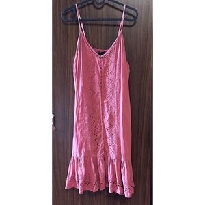 House of Harlow 1960 Rose Embroidered Eyelet Smocking Sundress